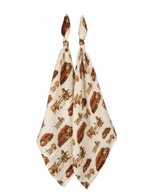 Milkbarn Muslin two piece Burp Cloth
