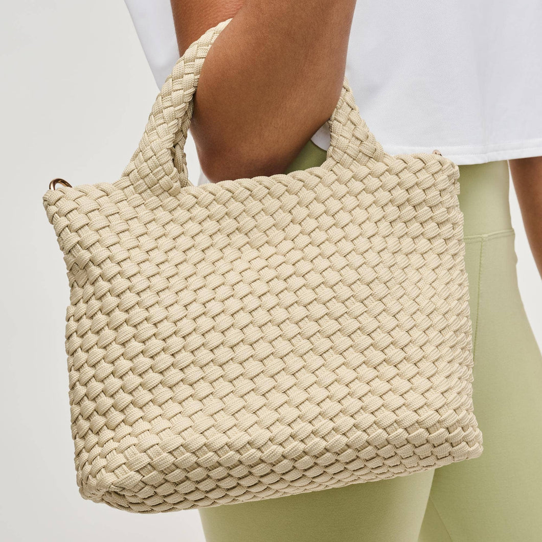 Sky's The Limit - Small Laced Up Eco-Edition Crossbody: Beige