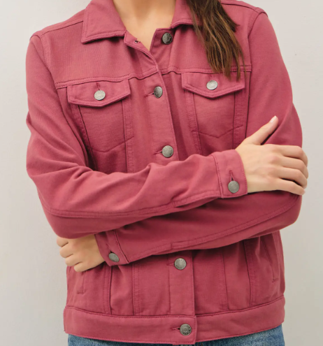 be cool-soft,washed button up jacket w/chest pockets