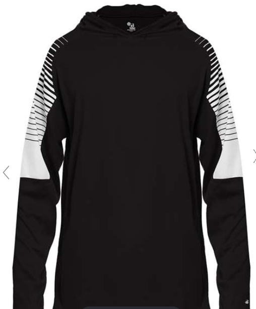 Badger-Youth Lineup Hooded Long Sleeve T-Shirt