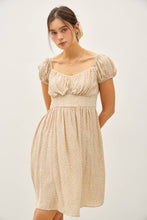 Load image into Gallery viewer, FLORAL PRINT PUFF SLEEVE RUCHED BUST MINI DRESS: Indigo
