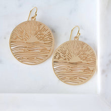 Load image into Gallery viewer, Ocean Sunshine Coin Earrings
