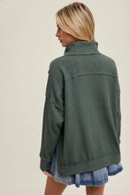 Load image into Gallery viewer, HALF-ZIP RIBBED KNIT PULLOVER
