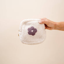 Load image into Gallery viewer, Square Teddy Pouch - Purple Flower
