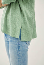 Load image into Gallery viewer, RELAXED FIT 1/2 SLEEVE COTTON SLUB SWEATER: Capri
