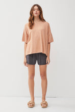 Load image into Gallery viewer, OVERSIZED DROP SHOULDER SHORT SLEEVE SWEATER TOP : Spruce
