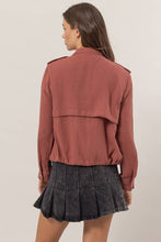 Load image into Gallery viewer, Double Gauze Jacket With Drawstring Hem: TERRACOTTA
