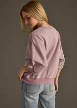 Load image into Gallery viewer, Dusty Lilac Washed Short Sleeve Sweatshirt
