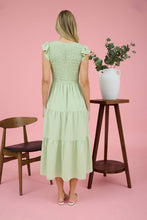 Load image into Gallery viewer, FLUTTER SLEEVE MAXI DRESS: BLACK
