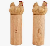 mud pie-chicken salt & pepper grinder set