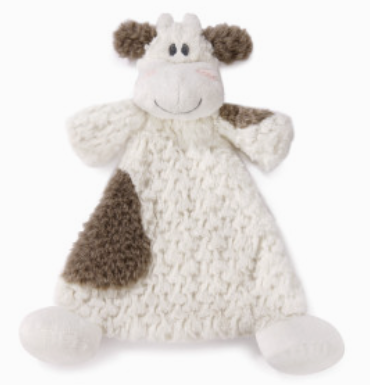 Demdaco-COZ moozer Cow Rattle Blankie