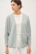 Load image into Gallery viewer, STRIPED DOLMAN SLEEVE OPEN CARDIGAN
