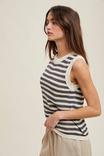 Load image into Gallery viewer, STRIPED SWEATER TANK TOP
