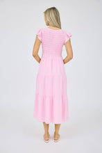 Load image into Gallery viewer, FLUTTER SLEEVE MAXI DRESS: BLACK
