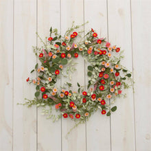 Load image into Gallery viewer, Wreath - Peach Mini Floral And Greens (PC)
