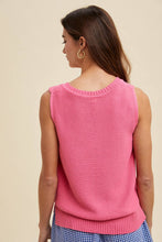Load image into Gallery viewer, TEXTURED NOTCHED SWEATER TANK TOP / GREEN
