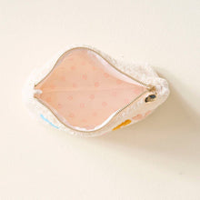 Load image into Gallery viewer, Cream Teddy Pouch - Happy
