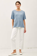 Load image into Gallery viewer, OVERSIZED DROP SHOULDER SHORT SLEEVE SWEATER TOP : Spruce

