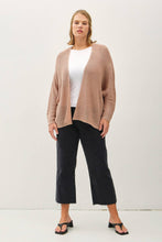 Load image into Gallery viewer, PLUS DOLMAN SLEEVE OPEN FRONT CARDIGAN: CAMEL
