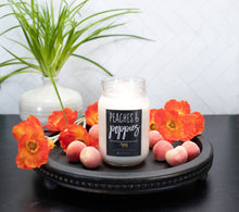 Load image into Gallery viewer, 13 oz Mason Jar Candle: Peaches &amp; Poppies &amp; Wild Lilacs
