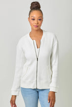 Load image into Gallery viewer, Washed Thermal Bomber Jacket: Off White
