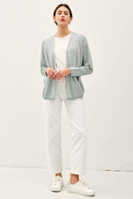 Load image into Gallery viewer, STRIPED DOLMAN SLEEVE OPEN CARDIGAN
