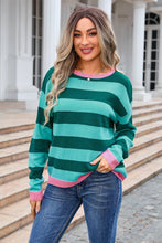 Load image into Gallery viewer, Multicolor Striped Ribbed Knit Sweater
