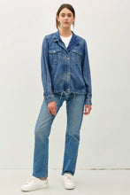 Load image into Gallery viewer, DENIM LOOK TENCEL UTILITY JACKET
