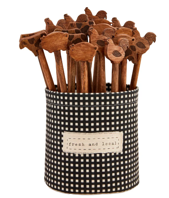 Mud Pie-Farm Animal Wooden Spoon