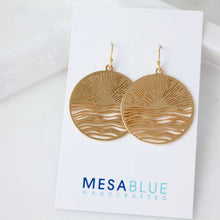 Load image into Gallery viewer, Ocean Sunshine Coin Earrings
