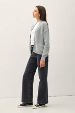 Load image into Gallery viewer, CHUNKY RIBBED KNIT RAW SEAM CARDIGAN
