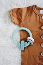 Load image into Gallery viewer, Ritzy Rattle™ Silicone Teether Rattles: Highland Cow
