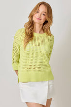 Load image into Gallery viewer, Open Stitch High Low Sweater: Powder Blue
