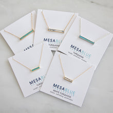 Load image into Gallery viewer, Turquoise, White Turquoise Bar Necklace: White Turquoise Gold Filled / 18 inches
