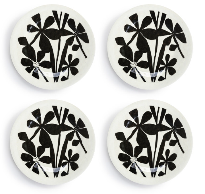 Demdaco-Bold floral melamine plates