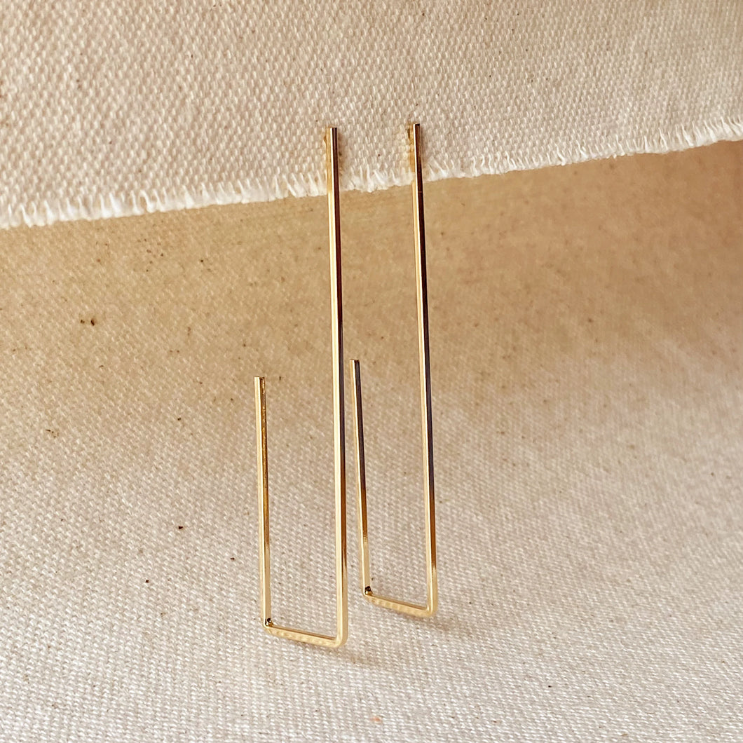 GoldFi/Faire - 18K GOLD FILLED RECTANGLE SHAPED EARRINGS