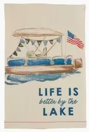 mud pie-Life is Better Lake Icon Towel