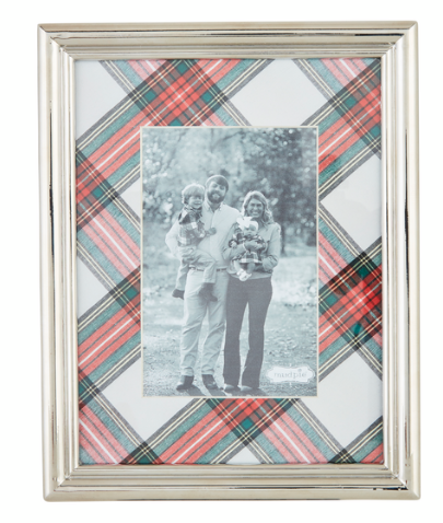 mud pie-4 x 6 metal tartan frame