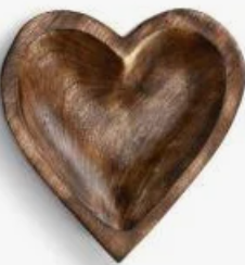 Demdaco-Small wooden heart dish